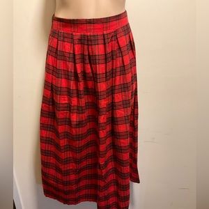 Plaid Red Skirt